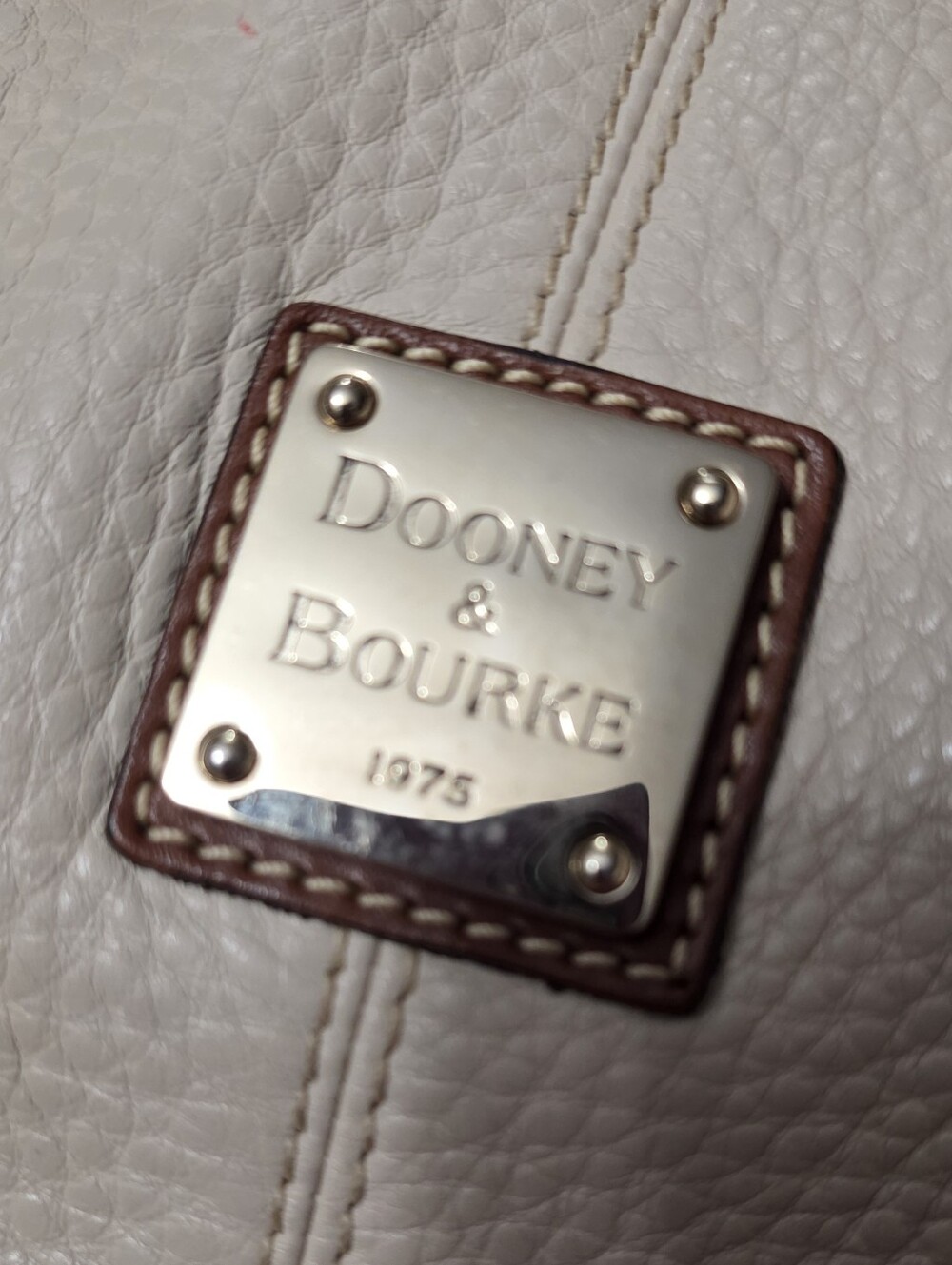 Dooney & Bourke Cream Leather Tote